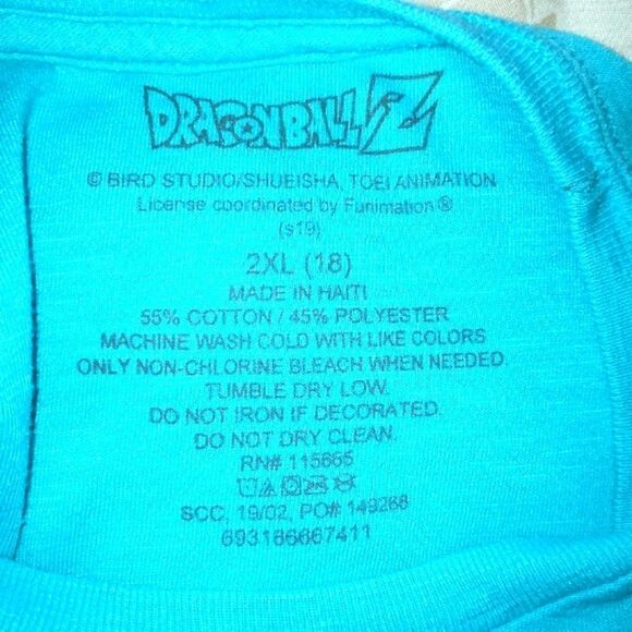 DRAGON BALL Z TURQUOISE T-SHIRT SZ.2XL - Picture 6 of 6